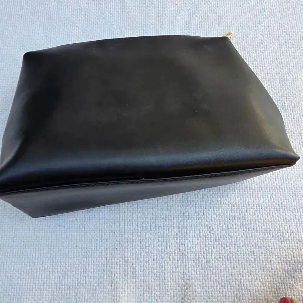 Staud black cosmetic bag